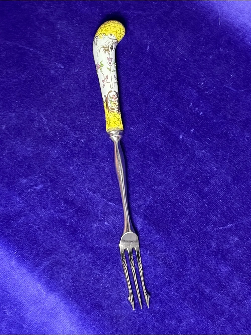 Vintage A.E. Lewis Floraine Shrimp Seafood Fork 8.5